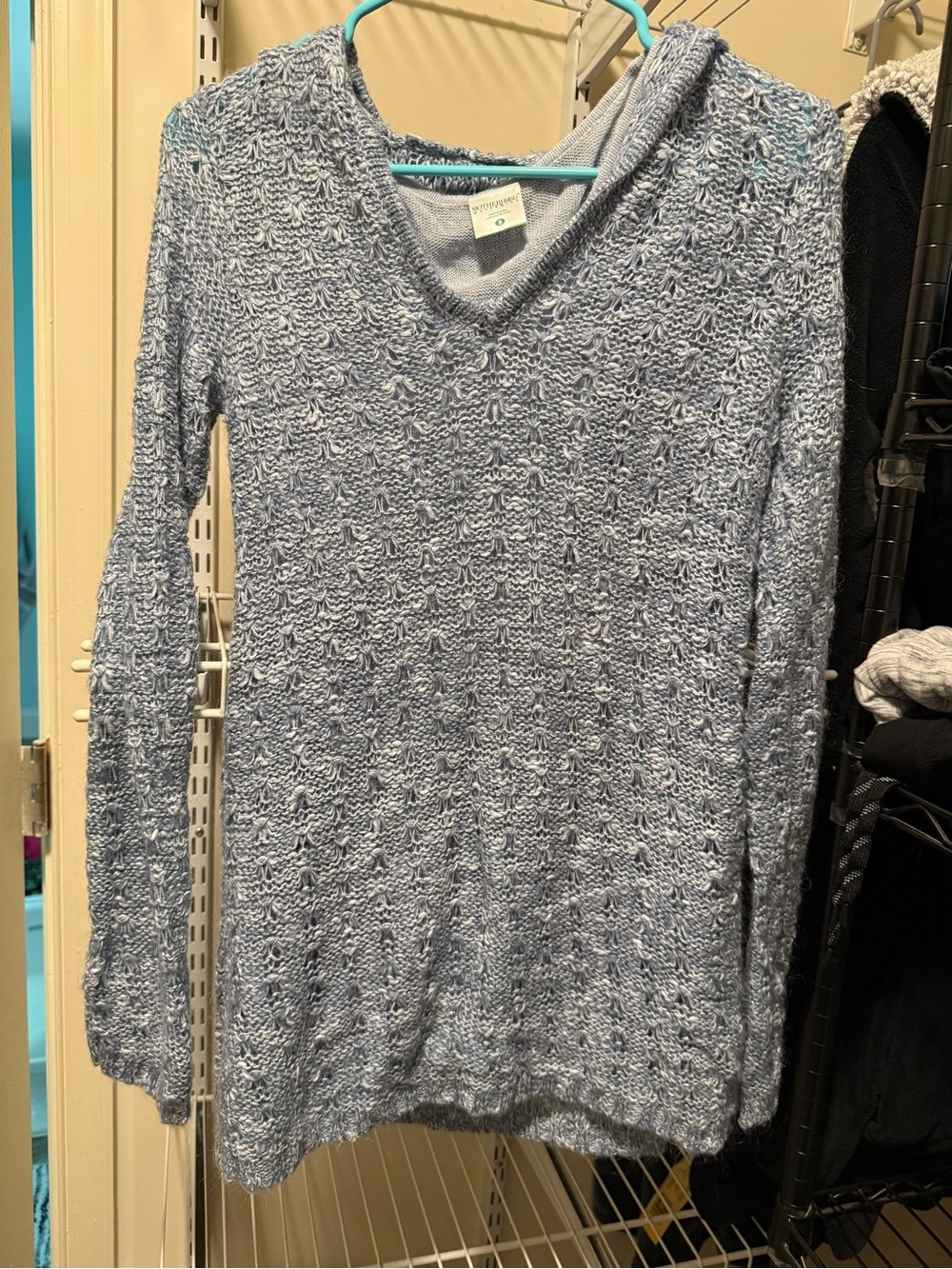Motherhood Maternity Light Blue Knit V-Neck Sweater